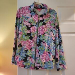 Lilly Pulitzer Multicolor Floral Jacket L